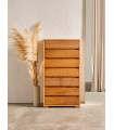 Chifonier 7 cajones 65x40x125h cm en madera de iroko modelo Sol