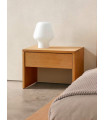 Mesita auxiliar 50x35x36h cm en madera de iroko modelo Sol