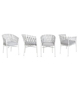 Sillas Exterior Sillón aluminio y cuerda sintética y cojín 2211 Muebles Romero 2211