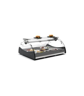 Vitrinas Calientes Vitrina Calor seco de sobremesa 690x650x320h mm para autoservicio Sayl Maxiself Sahara CSMX2E Sayl CSMX2E