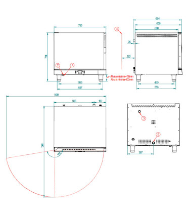 Hornos Regeneradores Horno regenerador programable 6 GN 1/1 RG 611 FM 710608