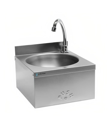 Lavado de vajilla Lavamanos Mural con Sistema Push y caño giratorio LM-33 Edenox 19010076