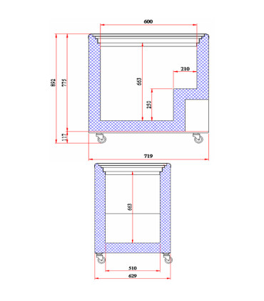 Arcones Congeladores Arcón Congelador Puertas de Cristal 1548 x 629 x 892mm Edenox NLFG-500 Edenox 19087686