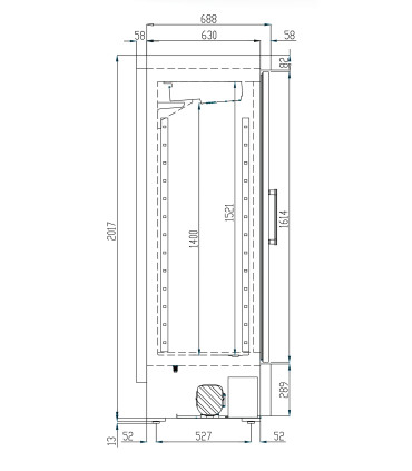 Armarios Laboratorio y Farmacia Nevera para farmacia 2 puertas 1350x750x2050mm Coreco MPH-1200 Coreco