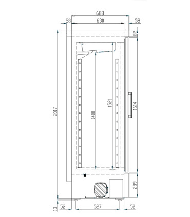 Armarios Laboratorio y Farmacia Nevera para laboratorio 660x750x2050mm norma EN 61010 Coreco MLB-500 Coreco