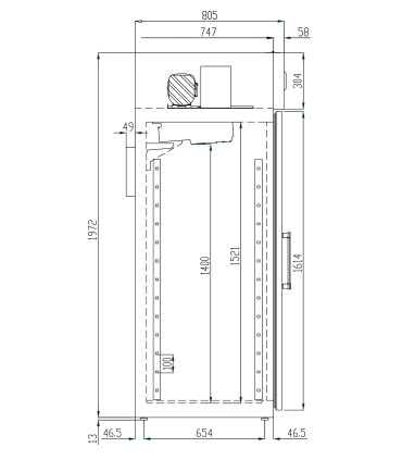 Armarios Laboratorio y Farmacia Nevera para laboratorio 660x855x1995mm norma EN 61010 Coreco MLB-650 Coreco