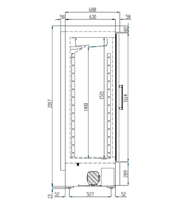 Armarios Laboratorio y Farmacia Nevera para farmacia 600x750x2050mm Coreco MPH-500 Coreco