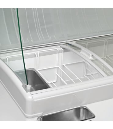 Arcones Congeladores Vitrina curva de Helados tipo arcón GTCV 400 para 9 cubetas de 5l Más que Frío GTCV 400