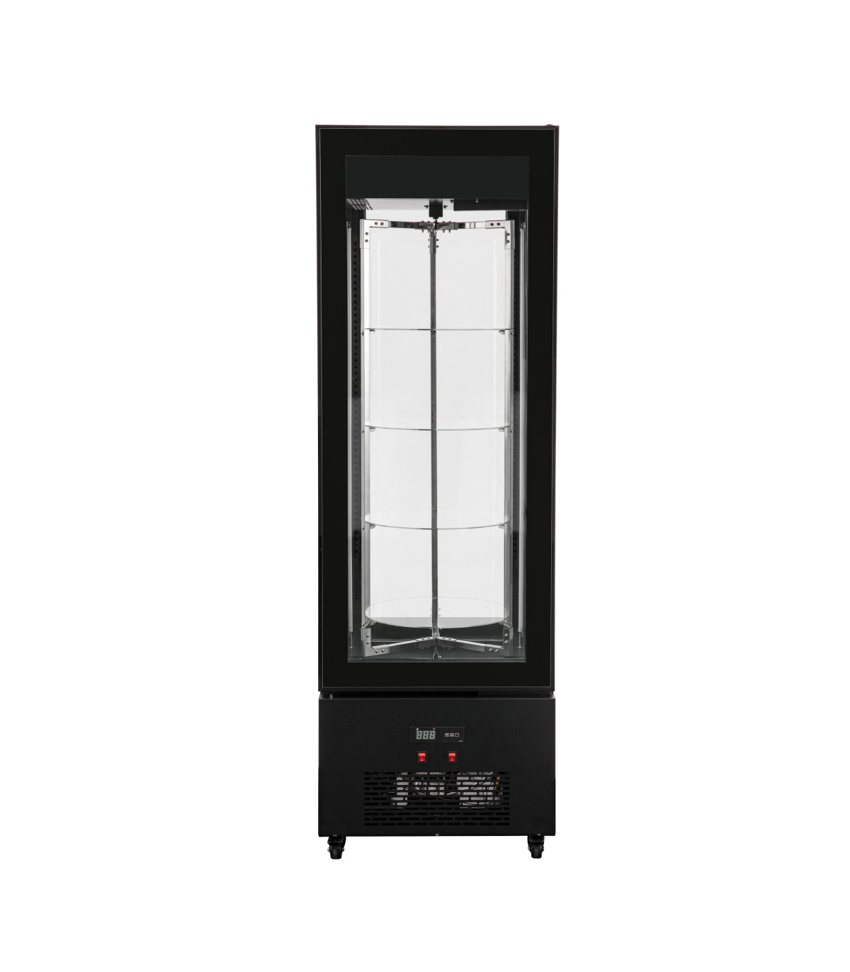 Vitrinas de Pastelería Vitrina 4 caras con estantes giratorios de cristal 650x665x2005h mm XC-440X Clima Hostelería XC-440X