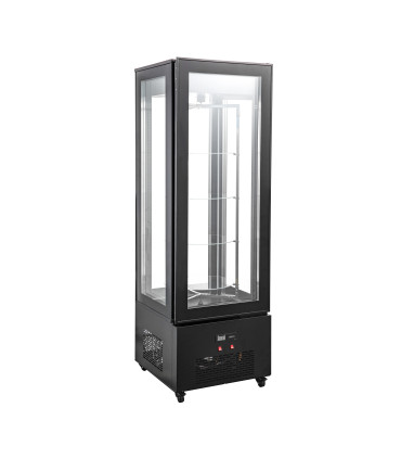 Vitrinas de Pastelería Vitrina 4 caras con estantes giratorios de cristal 650x665x2005h mm XC-440X Clima Hostelería XC-440X
