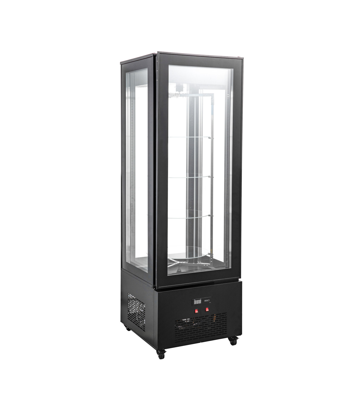 Vitrinas de Pastelería Vitrina 4 caras con estantes giratorios de cristal 650x665x2005h mm XC-440X Clima Hostelería XC-440X