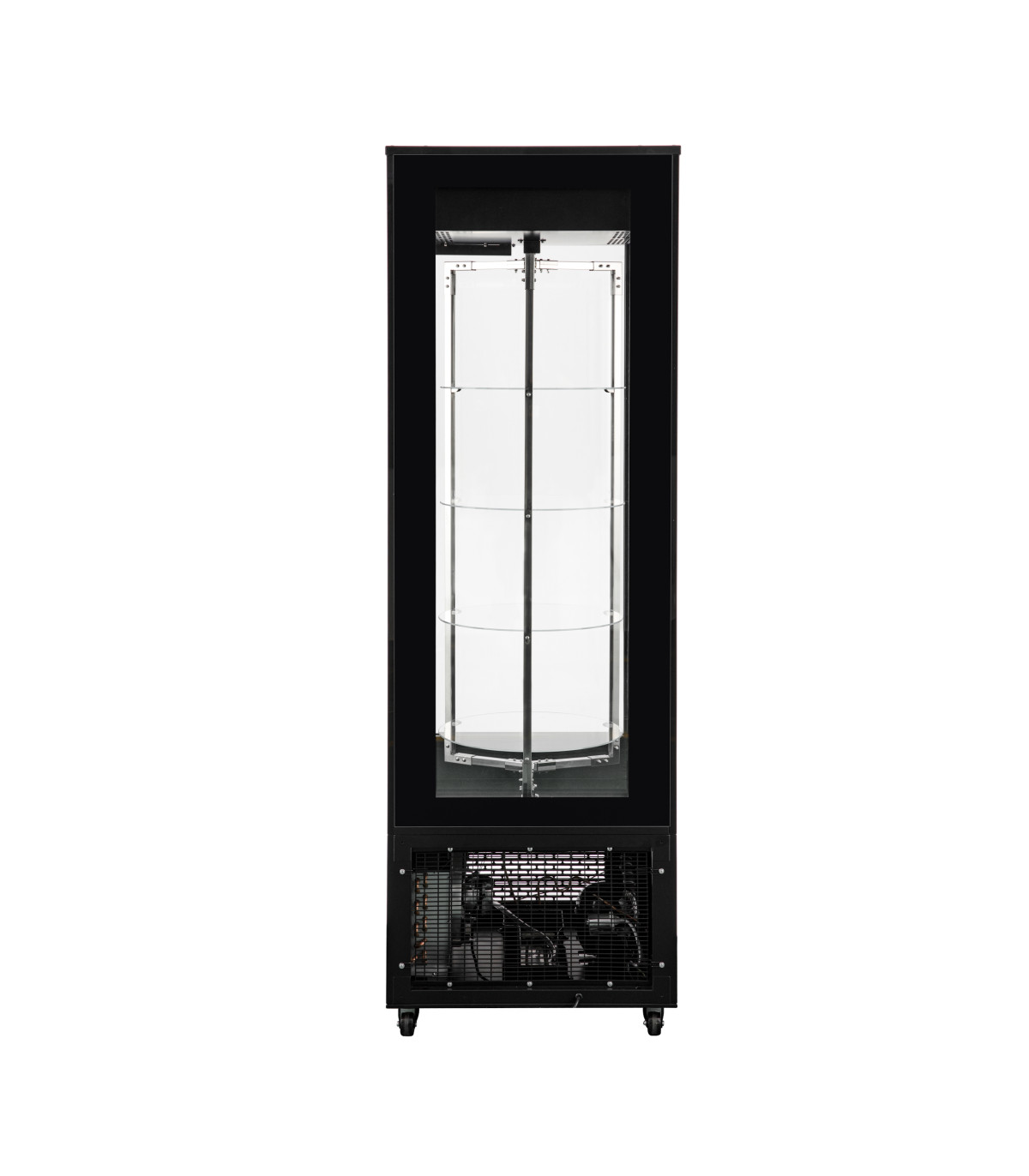 Vitrinas de Pastelería Vitrina 4 caras con estantes giratorios de cristal 650x665x2005h mm XC-440X Clima Hostelería XC-440X