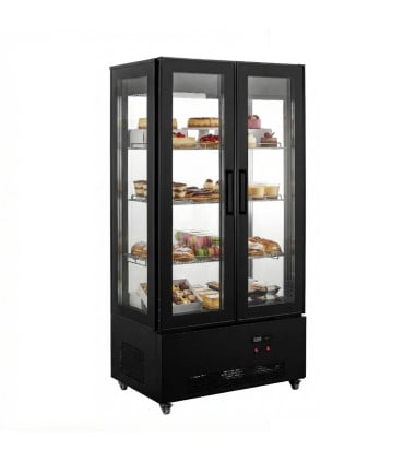 Vitrinas de Pastelería Vitrina 4 caras de cristal 2 puertas frío ventilado 985x665x2005 mm XC-660C Clima Hostelería XC-660C