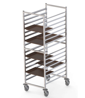 Carros para bandejas Carro para bandejas de autoservicio de 37x48 cm Clima Hostelería TT16NSELF32