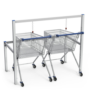 Parkings inox Parking para carros de compra 2 filas 1330x695x1145 mm Fricosmos 081062