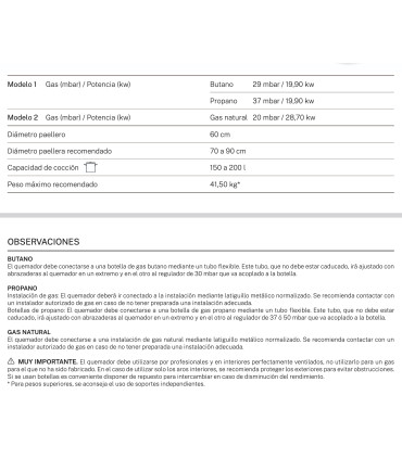 Paelleros Paellero Quemador Triple Aro T-600 Uso Exterior Flames VLC T-600